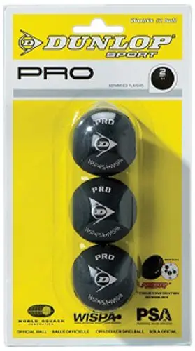 [SA_DUN_2024_00008] BALLES SQUASH DUNLOP PRO - PACK DE 3.webp